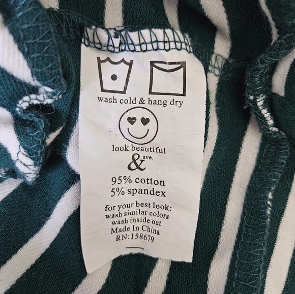 Ampersand Ave Double-Hooded Line It Up Spruce & Grey Sweater Size L - Picture 11 of 11